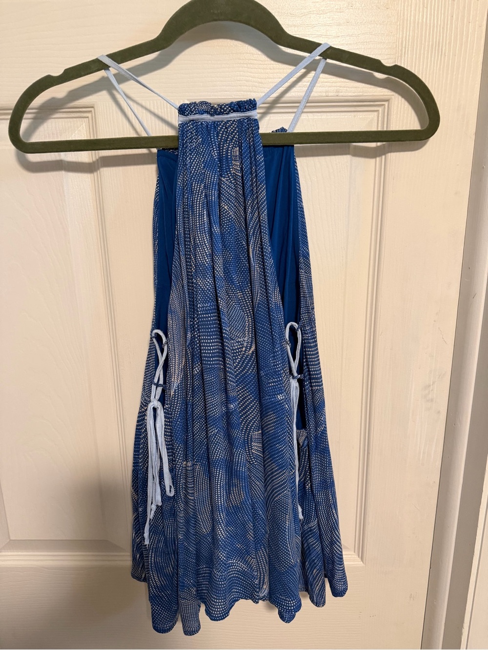 Free People Blue Printed High-Low Top - Picture 2 of 3